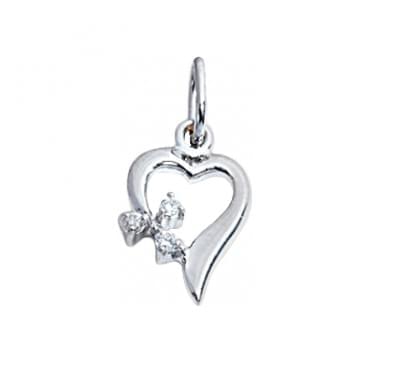  Кулон-сердце с бриллиантами (1131361),dgt00092(10194-1131361),цена 11 600 грн.