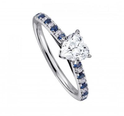 Кольцо для помолвки с бриллиантами и сапфирами (1154226),dgv00419.2(11149-1154226),цена 82 944 грн.