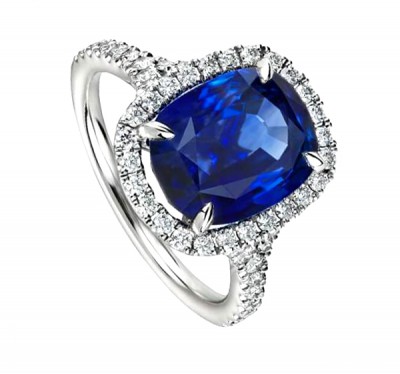  Кольцо с синим сапфиром (1154705),dck00030(11662-1154705),цена 81 634 грн.