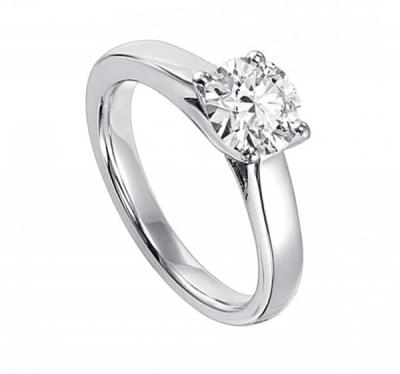  Кольцо для помолвки с бриллиантом из платины (1154252),dgm00211.1(11847-1154252),цена 59 690 грн.