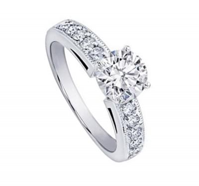  Кольцо для помолвки с бриллиантами (1153622),27p1(3483-1153622),цена 55 983 грн.