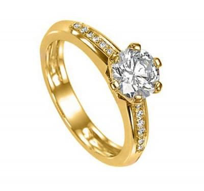  Кольцо для помолвки с бриллиантами из золота (1153974),67p7(4405-1153974),цена 112 598 грн.