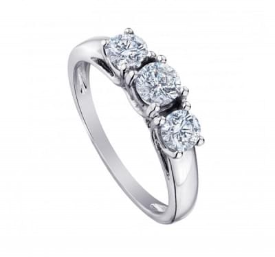  Золотое кольцо с бриллиантами для помолвки (1153984),v25.2(5242-1153984),цена 53 801 грн.