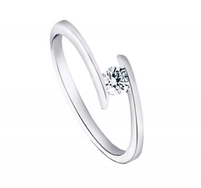  Кольцо для помолвки из белого золота с бриллиантом (1153988),dg10214.1(5934-1153988),цена 12 650 грн.