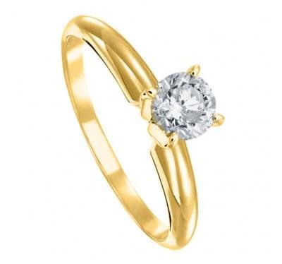  Золотое кольцо с бриллиантом (1148225),dg10285.4(6259-1148225),цена 23 990 грн.