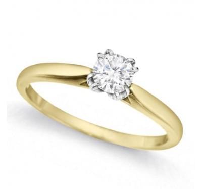  Золотое кольцо с бриллиантом (1122551),dg10197(7145-1122551),цена 9 231 грн.