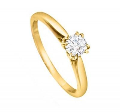  Золотое кольцо с бриллиантом (1154241),dg10197.2(7147-1154241),цена 14 961 грн.