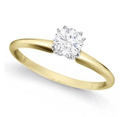  Золотое кольцо с бриллиантом (1122563),dg10198(7151-1122563),цена 9 231 грн.