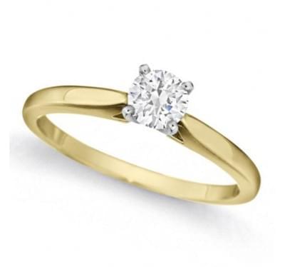  Золотое кольцо с бриллиантом (1122576),dg10199.1(7157-1122576),цена 9 323 грн.