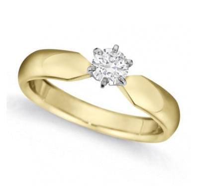  Золотое кольцо с бриллиантом (1122587),dg10201(7162-1122587),цена 8 960 грн.