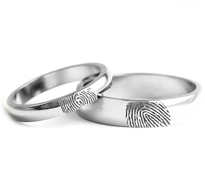  Обручальные кольца из белого золота с отпечатками их владельцев (1154820),dg30506(7193-1154820),цена 36 407 грн.