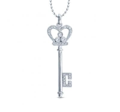  Кулон-ключик с бриллиантами (1124735),dg31040(7717-1124735),цена 11 738 грн.
