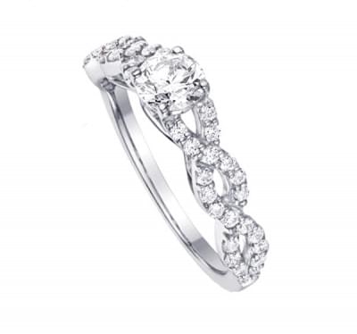  Кольцо для помолвки с бриллиантами (1154039),dgm00089(7819-1154039),цена 31 416 грн.