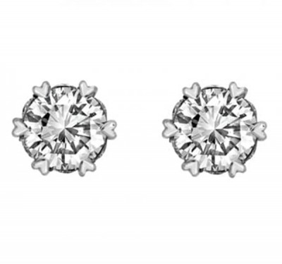  Пусеты из белого золота с бриллиантами (1154546),dge00075(8177-1154546),цена 34 850 грн.
