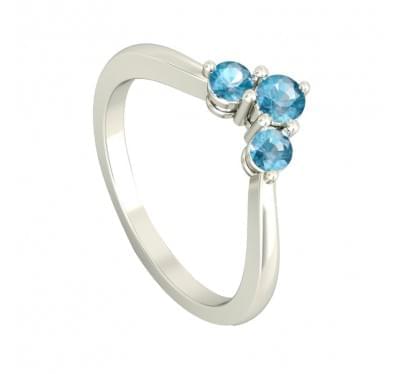  Кольцо с голубыми топазами (1126702),gm00146(8439-1126702),цена 9 687 грн.