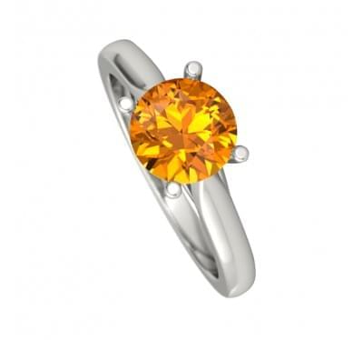  Кольцо с оранжевым сапфиром (1127315),gm00265(8654-1127315),цена 12 341 грн.