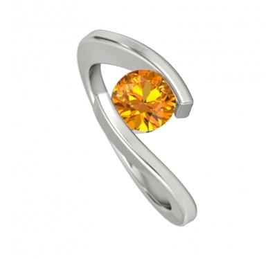  Кольцо с оранжевым сапфиром (1127325),gm00270(8659-1127325),цена 21 764 грн.