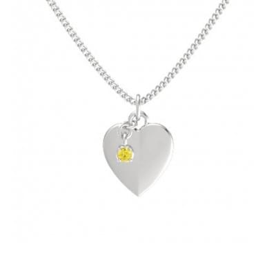 Кулон-сердце с цитрином (1146584),gm00837(8973-1146584),цена 8 296 грн.