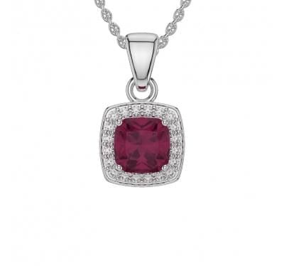  Кулон с рубином и бриллиантами (1128317),dgn00031(9188-1128317),цена 39 619 грн.
