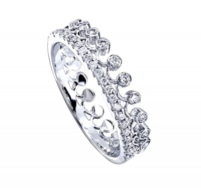  Кольцо "Корона" с бриллиантами (1155308),dgm00822(9593-1155308),цена 62 740 грн.