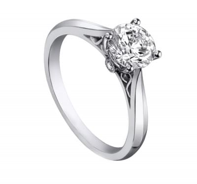 Кольцо для помолвки с бриллиантами из золота