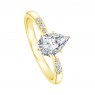 Кольцо для помолвки с бриллиантом из золота, фото 3, цена 144 317 грн.
