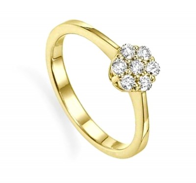  Золотое кольцо с бриллиантами (1155518),16p(3419-1155518),цена 11 997 грн.