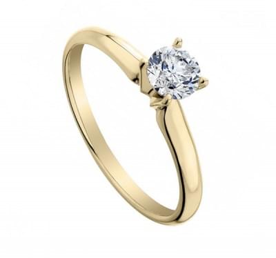  Золотое кольцо с бриллиантом для помолвки (1154245),v3.6(4188-1154245),цена 18 479 грн.