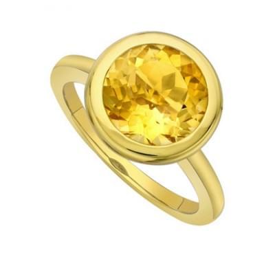  Кольцо из желтого золота с цитрином (1120128),mg160(4425-1120128),цена 22 232 грн.