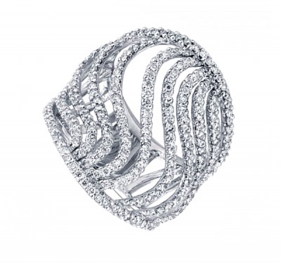  Золотое кольцо с бриллиантами (1155272),nw215(5166-1155272),цена 103 593 грн.