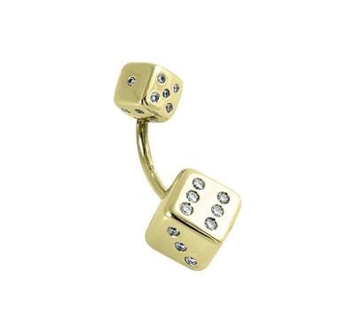  Золотой пирсинг с бриллиантами (1123637),dg30534(7264-1123637),цена 30 281 грн.