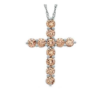 Крестик из золота с бриллиантами