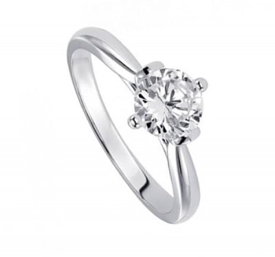  Кольцо для помолвки из белого золота с бриллиантом (1154101),dgm00187(8083-1154101),цена 55 456 грн.