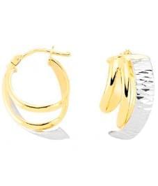 Серьги из комбинированного золота