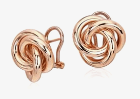 Серьги из красного золота 585 пробы